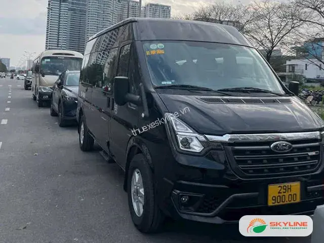 Thuê xe 16 chỗ đi Cát Bà | Thuê xe Skyline 01